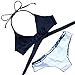 RXRXCOCO Womens Padded Push-up Bikini Set Bathing Suits Two Pieces Swimsuit Navy