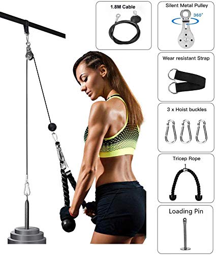 Linsam-Tricep-Pulley-SystemCable-Pulley-for-ArmMuscleShoulderForearm-Strength-TrainingWeight-Trainingwith-Loading-Pinfor-DIY-Home-Garage-Gym-Fitness-Equipments