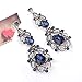 Clearance! Elogoog Charm Elegant Crystal Rhinestone Ear Stud Dangle Earrings for Women Girls (Blue)