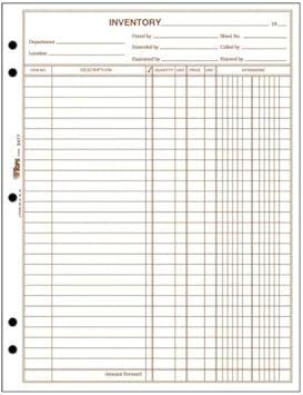 Amazon Com Top34771 Tops Easy Use Inventory Sheet Graph