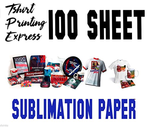 Dye Sub Paper - Sublimation Paper 8.5 x 11 - Heat Transfer Paper - Papel Transfer de Sublimación - (100 SHEETS)