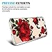 JAHOLAN iPhone SE 2022 Case,iPhone SE 2020 Case,iPhone 8/7 Case,Cute Girl Floral Design Clear Slim Cover Case for iPhone 6/6S/7/8/SE 2020 2022 - Big Red Rose