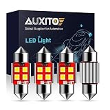 AUXITO CANBUS Error Free 4-SMD 3030 Chipset 31mm (1.25 inch) DE3175 DE3021 Festoon Xenon White LED Bulbs Replacement for Map Dome License Plate Lights Lamps (Pack of 4)