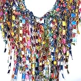 Rainbow Scarf for Women Lightweight - Colorful Long Necklace - Pride Scarfs- Pride Accessories for Women - Sparkly Scarf Lady Necklace - MU