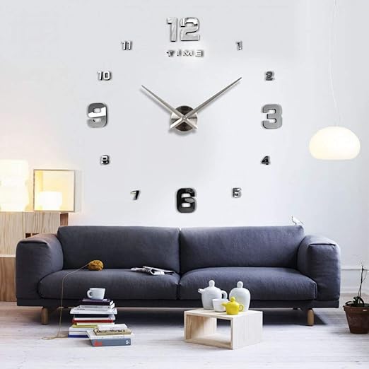 Lphmmd Reloj De Pared Decoracion Del Hogar Gran Espejo Reloj De