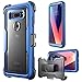 i-Blason LG V30 Case, [Heavy Duty Protection] [Clear Back] [Magma Series] Shock Reduction/Full body Bumper Case with Built-in Screen Protector for LG V30/V30 Plus/V30S 2017(Blue)