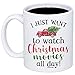 MyCozyCups Christmas Mugs - I Just Want To Watch Christmas Movies All Day - Funny Cute Jolly Festive 11oz Xmas Cup For Best Friend, Sister, Mom, Girlfriend, Santa Claus Lovers - Holidays Teacup