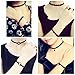 12 PCS Women's Classic Black Velvet and Black Stretch Gothic Tattoo and Black Lace Choker Necklace and Bracelet (6 Pair Match Set)