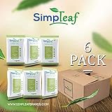 Simpleaf Flushable Wipes: Eco- Friendly, Thick and Effective, Paraben and Alcohol Free, Hypoallergenic and Safe for Sensitive Skin, Vitamin E with Soothing Aloe Vera (6 Packs)