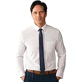 &COLLAR Range Shirt: Slim Fit/Athletic Fit Collared White Dress Shirt for Men, Wrinkle Free, Machine Washable, Long Sleeve