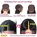 BEEOS 13×6 Lace Front Wigs 180% Density Human Hair Wigs Short Curly Bob for Black Women with Baby Hair Unprocessed Glueless Wig, Pre-plucked & Natural Hairline for Daily Use, 12 Inch