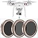 Neewer for DJI Phantom 4,Phantom 3 Professional and Advanced Filter Set Includes Multi-coated ND4/PL Filter,ND8/PL Filter,ND16/PL Filter with Filter Carrying Pouch,Not for DJI Phantom 3 Standard(Gold)
