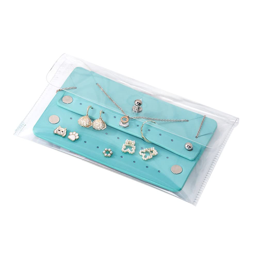 LadayPoa Jewelry Organiser,Jewelry Roll,Small Jewelry Travel Bag Pouch with Removable Board for Necklace,Earrings,Rings
