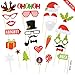 Christmas Decorations - 59 pcs Christmas Party Supplies Include Merry Christmas Banner/Christmas Card/Photo Booth Props/Foil Balloons/Latex Balloons for Christmas Indoor Decor