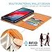 SHIELDON iPhone Xs Max Case, Genuine Leather iPhone Xs Max Wallet Case Support Auto Wake/Sleep RFID Protective Card Holder Folio Magnetic Stand Cover Compatible with iPhone Xs Max (6.5