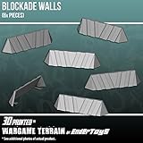 Blockade Walls, Terrain Scenery for Tabletop 28mm Miniatures Wargame, 3D Printed and Paintable, EnderToys