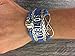 Sportybella Softball Charm Bracelet, Adjustable Blue and Silver Infinity Love Braided Wristband, Softball Jewelry Accessories for Teen Girls, Players, and Softball Teams
