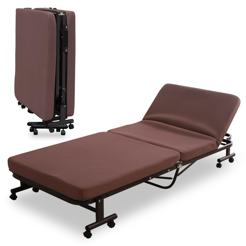 IRIS OHYAMA OTB-TRN 折りたたみベッド 低反発タイプ ブラウン アイリスオーヤマの商品画像