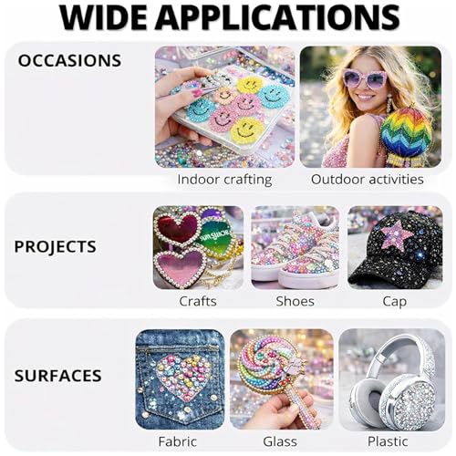 24000Pcs 24 Colors Resin Jelly Rhinestones Kit for Bedazzling, Mix Color Flatback Gems Kit with Rhinestones, 3MM SS10 Colorful Bedazzling Gems with Jewelry Glue for Crafting Nail Art Shoes Books