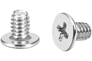 uxcell M2x3mm Phillips Screw Fastener Silver Tone 3.8mm Dia Screw Head for Laptop PC TV Fan Switch 50pcs