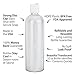 MoYo Natural Labs 32 oz Refillable Bottles, Empty Shampoo Containers with Disc Caps, One Quart Travel Bottles, BPA Free HDPE Squeezable Toiletry/Cosmetics Bottle (Pack of 2, Translucent White)