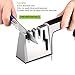 Koolife 4-in-1 Knife Sharpener for All Knives and Kitchen Scissors Professional 4 Stage Knife Sharpening System,Black
