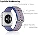 MXY 2016 Newest Apple Watch Band Arbor Home Fine Woven Nylon Replacement Wrist Classic Bracelet Strap Bands for iWatch – 42mm – Royal Blue