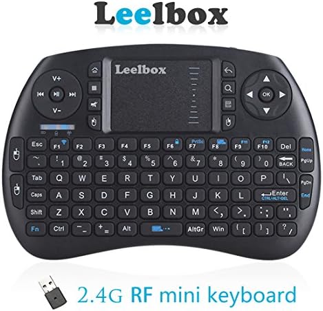 [2017 Newest] Leelbox 2.4Ghz Mini Wireless Keyboard Air Touchpad Mouse For Android TV Box PC PAD Smart Tv---Black