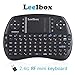 [2017 Newest] Leelbox 2.4Ghz Mini Wireless Keyboard Air Touchpad Mouse For Android TV Box PC PAD Smart Tv---Black