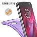 Aeska Moto Z2 Force Case, Ultra [Slim Thin] Flexible TPU Soft Skin Silicone Protective Case Cover for Motorola Moto Z2 Force Edition (Purple)