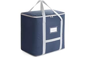 IWEIK Multipurpose Extra Large Moving Bags Storage Bags Duffle Bags Heavy Duty Tote for Moving, Storage, Camping and Travel (120L, Blue)