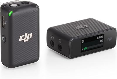 DJI Mic 1 TX 1 RX Wireless Lavalier Microphone 250m Range 14h