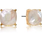 Large Square Stud Earrings for Women - Big Sparkly Rhinestone Studs | Plated in Gold Tone or Silver Tone, Hypoallergenic and Safe for Sensitive Ears
