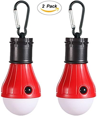 2 Pack LED Camping Lantern Portable Flashlight 3 Modes Lamp for Indoor and Outdoor Decoration Backpacking Camping Fishing Gear Tent Bulb Courtyard Emergency Light Battery Powered