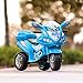 Best Choice Products Kids 6V Electric 3-Wheel Motorcycle Ride On, LED Lights/Sound, Storage, Blue