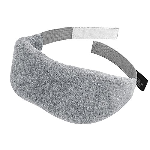 Plemo Sleep Eye Mask, Ultra-Soft Velvet Memory Foam Sleep Eye Cover, 100% Light Blocking, Adjustable Strap and Magic Velcro Design Breathe-Easy for Bedtime & Travel [Improved Version]