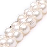 Freshwater Cultured Pearl Beads for Jewelry Making Natural Gemstone Semi Precious 11-12mm White Genuine 15" JOE FOREMAN