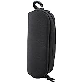 ZZY Tactical Molle Glasses Pouch, Durable Black Glasses Case for Eyeglasses and Sunglasses, Shockproof Eyeglasses Case with Molle Attachment, Portable Sunglass Case for Outdoor Use