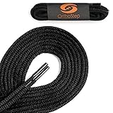 OrthoStep 4 Pair Pack Waxed Very Thin Dress Round Shoelaces - Made in the USA