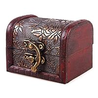 Tpingfe Vintage European Jewelry Box Novelty Item Antique Old Wooden Box Traditional Hand Carved