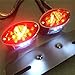 Universal Cat Eye Custom Motorcycle Tail Brake License Plate light BLACK RED