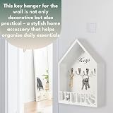 Garden Mile White Wall Key Holder with Letter Rack Home Storage 30cm view 6