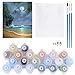 Katosca DIY Paint by Numbers for Adults Kids Seascape Paint by Numbers DIY Painting Acrylic Paint by Numbers Painting Kit Home Wall Living Room Bedroom Decoration Seaside Moon Beach(Moon Beach)