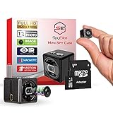 Mini Hidden Wireless 1080p Video Security Spy Camera for Indoor/Outdoor Surveillance - Free 32GB Card - Portable Small Eye Micro in Home Nanny Cam - Night Vision/Motion Detection Minicamera- No WiFi