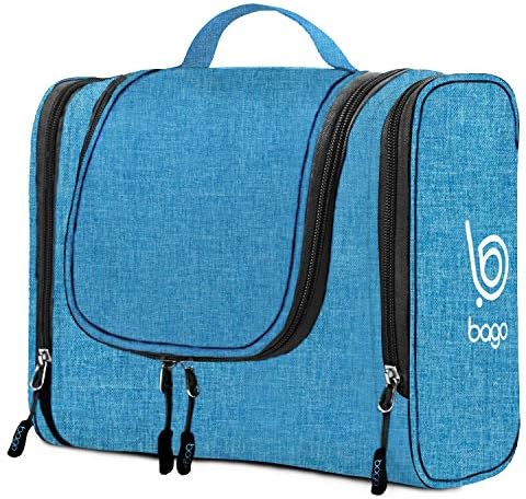 Bago Hanging Toiletry Bag For Women & Men - Leak Proof Travel Bags for Toiletries with Hanging Hook & Inner Organization to Keep Items From Moving - Pack Like a PRO (Snow Blue) 1 Bago Hanging Toiletry Bag For Women & Men - Leak Proof Travel Bags for Toiletries with Hanging Hook & Inner Organization to Keep Items From Moving - Pack Like a PRO (Snow Blue)