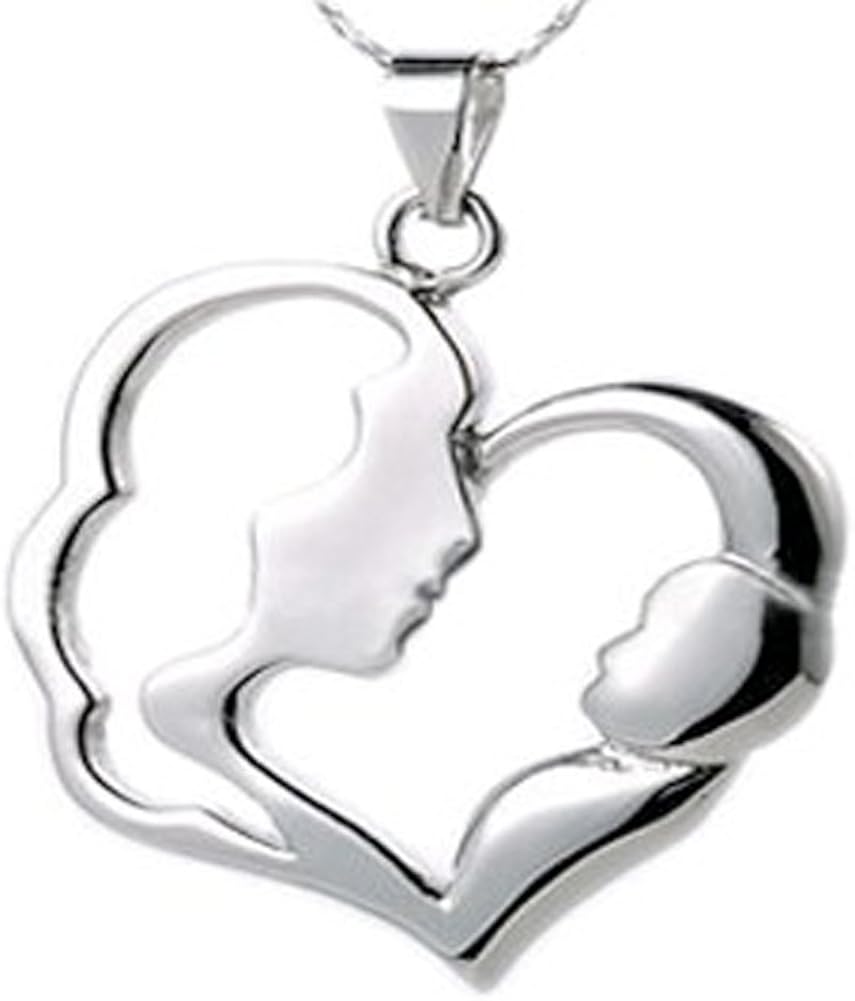 Amazon Com Stainless Steel Mother With Baby Pendant Mother Son