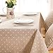 ColorBird Daisy Flower Cotton Linen Tablecloth Macrame Lace Dustproof Table Cover for Kitchen Dinning Pub Tabletop Decoration (Rectangle/Oblong, 55
