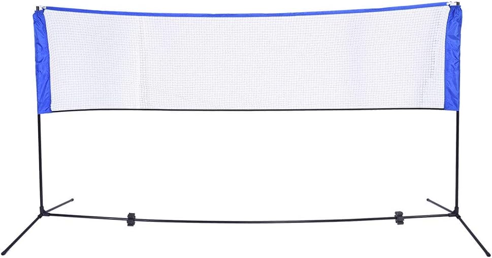Basde Portable Badminton Tennis Net - Adjustable Net for Tennis/Soccer Tennis/Volleyball Competition Training Net with Carrying Bag Easy Setup Nylon Sports Net