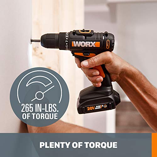 WORX 20V Cordless Drill Driver WX101L.4 with 30 Drilling&Driving Bit