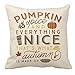 Gotd Halloween Pillows Cover Decorations Decor Halloween Throw Pillow Case Sofa Waist Throw Cushion Cover Home Decor Square 45 x 45cm 18 x 18inch (Beige G)